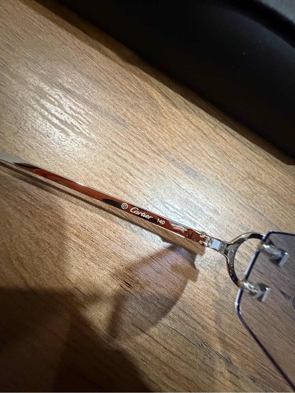 Cartier Men's Rimless Sunglasses with Blue Gradient Lenses - Picture 7 of 7